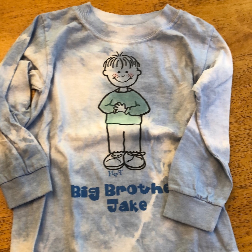 Néw tie dye big brother with name Jake